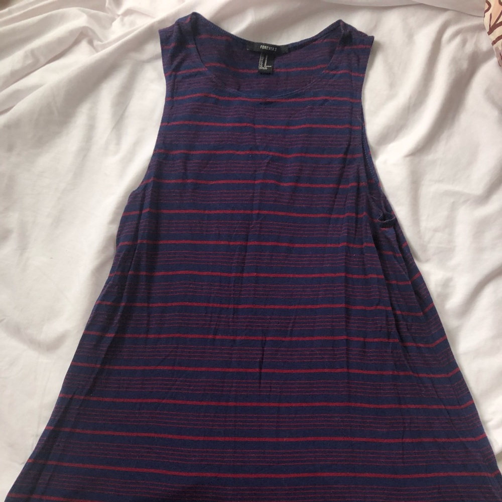 Blue & red striped forever 21 dress